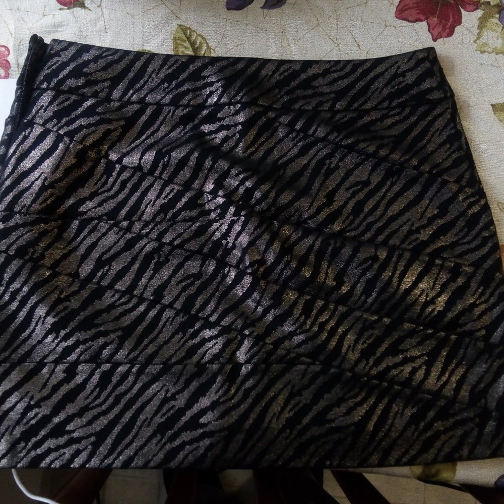 Metallic High Waisted Mini Skirt by Express